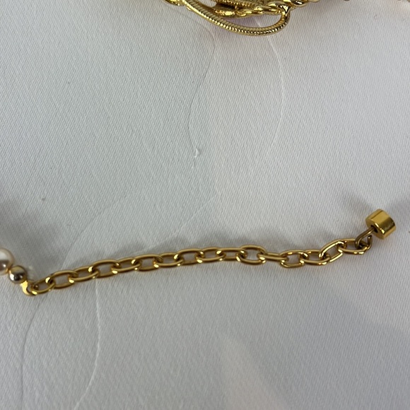 Helena Rubinstein Vintage Gold Tone Beaded Necklace Signed HR Paris. - Picture 6 of 14